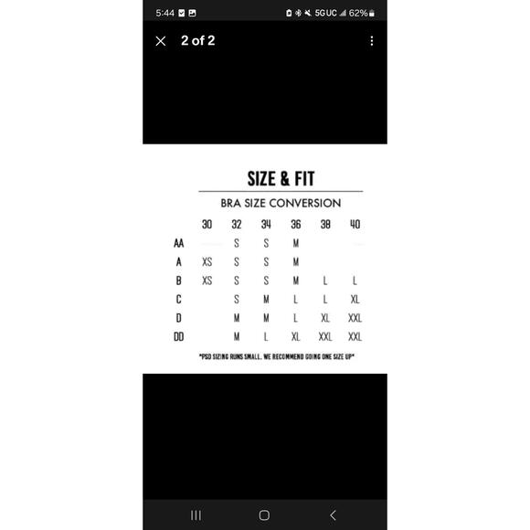 PSD Women's Sports Bra Pepperstoni Size Medium (Bra Size 32C to 36A) - Picture 2 of 6